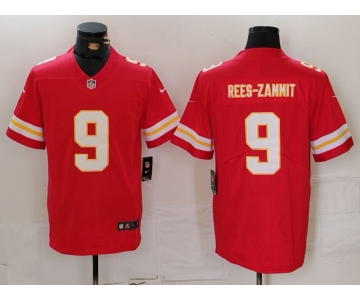 Men's Kansas City Chiefs #9 Louis Rees Zammit Red Vapor Limited Stitched Jersey