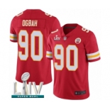 Men's Kansas City Chiefs #90 Emmanuel Ogbah Red Team Color Vapor Untouchable Limited Player Super Bowl LIV Bound Football Jersey