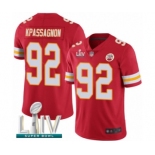 Men's Kansas City Chiefs #92 Tanoh Kpassagnon Red Team Color Vapor Untouchable Limited Player Super Bowl LIV Bound Football Jersey