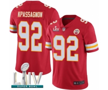 Men's Kansas City Chiefs #92 Tanoh Kpassagnon Red Team Color Vapor Untouchable Limited Player Super Bowl LIV Bound Football Jersey