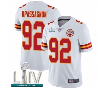 Men's Kansas City Chiefs #92 Tanoh Kpassagnon White Vapor Untouchable Limited Player Super Bowl LIV Bound Football Jersey