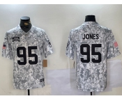 Men's Kansas City Chiefs #95 Chris Jones Arctic Camo 2024 FUSE Salute to Service Limited Stitched Jersey