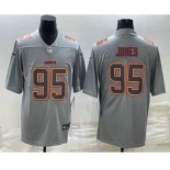 Men's Kansas City Chiefs #95 Chris Jones Gray Atmosphere Fashion Stitched Jersey