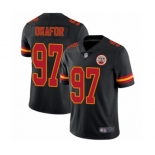 Men's Kansas City Chiefs #97 Alex Okafor Limited Black Rush Vapor Untouchable Football Jersey