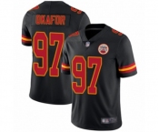 Men's Kansas City Chiefs #97 Alex Okafor Limited Black Rush Vapor Untouchable Football Jersey