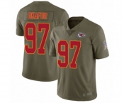 Men's Kansas City Chiefs #97 Alex Okafor Limited Olive 2017 Salute to Service Football Jersey