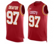 Men's Kansas City Chiefs #97 Alex Okafor Limited Red Player Name & Number Tank Top Football Jersey