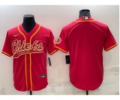 Men's Kansas City Chiefs Blank Red Stitched MLB Cool Base Nike Baseball Jersey