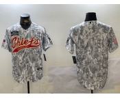 Men's Kansas City Chiefs Team Logo 2024 Arctic Camo Salute to Service Stitched Baseball Jersey