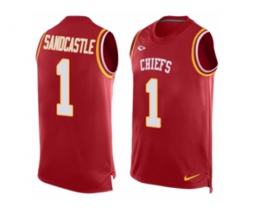 Men's Nike Kansas City Chiefs #1 Leon Sandcastle Limited Red Player Name & Number Tank Top NFL Jersey