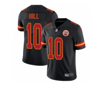 Men's Nike Kansas City Chiefs #10 Tyreek Hill Limited Black Rush NFL Jersey