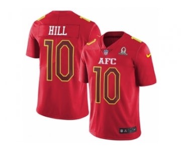 Men's Nike Kansas City Chiefs #10 Tyreek Hill Limited Red 2017 Pro Bowl NFL Jersey