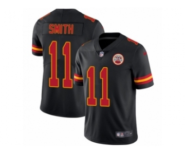 Men's Nike Kansas City Chiefs #11 Alex Smith Limited Black Rush NFL Jersey