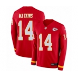 Men's Nike Kansas City Chiefs #14 Sammy Watkins Limited Red Therma Long Sleeve NFL Jersey