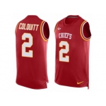 Men's Nike Kansas City Chiefs #2 Dustin Colquitt Limited Red Player Name & Number Tank Top NFL Jersey