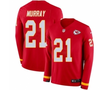 Men's Nike Kansas City Chiefs #21 Eric Murray Limited Red Therma Long Sleeve NFL Jersey