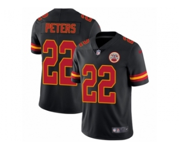 Men's Nike Kansas City Chiefs #22 Marcus Peters Limited Black Rush NFL Jersey