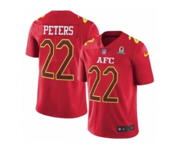 Men's Nike Kansas City Chiefs #22 Marcus Peters Limited Red 2017 Pro Bowl NFL Jersey