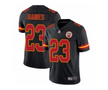 Men's Nike Kansas City Chiefs #23 Phillip Gaines Limited Black Rush NFL Jersey