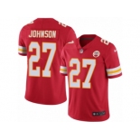 Men's Nike Kansas City Chiefs #27 Larry Johnson Limited Red Rush NFL Jersey