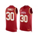 Men's Nike Kansas City Chiefs #30 Bishop Sankey Limited Red Player Name & Number Tank Top NFL Jersey