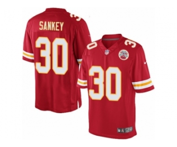 Men's Nike Kansas City Chiefs #30 Bishop Sankey Limited Red Team Color NFL Jersey