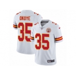 Men's Nike Kansas City Chiefs #35 Christian Okoye Vapor Untouchable Limited White NFL Jersey