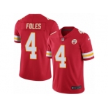 Men's Nike Kansas City Chiefs #4 Nick Foles Limited Red Rush NFL Jersey