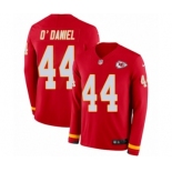 Men's Nike Kansas City Chiefs #44 Dorian O'Daniel Limited Red Therma Long Sleeve NFL Jersey