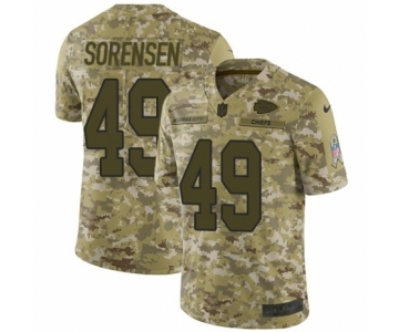 Men's Nike Kansas City Chiefs #49 Daniel Sorensen Limited Camo 2018 Salute to Service NFL Jersey