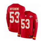 Men's Nike Kansas City Chiefs #53 Anthony Hitchens Limited Red Therma Long Sleeve NFL Jersey