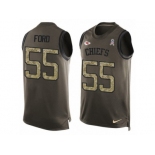 Men's Nike Kansas City Chiefs #55 Dee Ford Limited Green Salute to Service Tank Top NFL Jersey