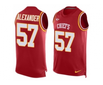 Men's Nike Kansas City Chiefs #57 D.J. Alexander Limited Red Player Name & Number Tank Top NFL Jersey