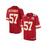 Men's Nike Kansas City Chiefs #57 D.J. Alexander Limited Red Team Color NFL Jersey