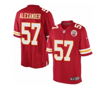 Men's Nike Kansas City Chiefs #57 D.J. Alexander Limited Red Team Color NFL Jersey