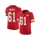 Men's Nike Kansas City Chiefs #61 Mitch Morse Limited Red Rush NFL Jersey