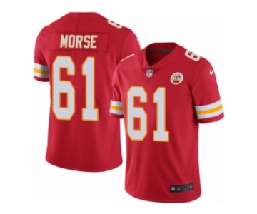 Men's Nike Kansas City Chiefs #61 Mitch Morse Limited Red Rush NFL Jersey