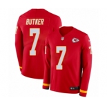 Men's Nike Kansas City Chiefs #7 Harrison Butker Limited Red Therma Long Sleeve NFL Jersey