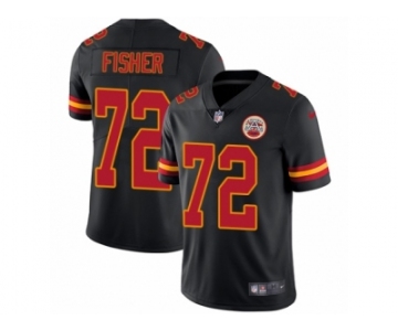 Men's Nike Kansas City Chiefs #72 Eric Fisher Limited Black Rush NFL Jersey