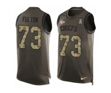 Men's Nike Kansas City Chiefs #73 Zach Fulton Limited Green Salute to Service Tank Top NFL Jersey