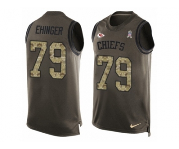 Men's Nike Kansas City Chiefs #79 Parker Ehinger Limited Green Salute to Service Tank Top NFL Jersey