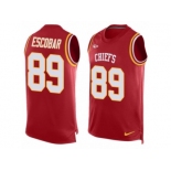 Men's Nike Kansas City Chiefs #89 Gavin Escobar Limited Red Player Name & Number Tank Top NFL Jersey