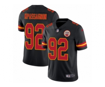 Men's Nike Kansas City Chiefs #92 Tanoh Kpassagnon Limited Black Rush NFL Jersey