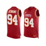 Men's Nike Kansas City Chiefs #94 Jarvis Jenkins Limited Red Player Name & Number Tank Top NFL Jersey