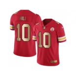 Nike Kansas City Chiefs #10 Tyreek Hill Red Men's Stitched NFL Limited Gold Rush Jersey