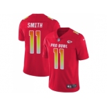 Nike Kansas City Chiefs #11 Alex Smith Red Men Stitched NFL Limited AFC 2018 Pro Bowl Jersey