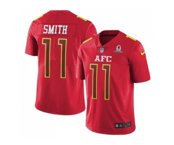 Nike Kansas City Chiefs #11 Alex Smith Red Men's Stitched NFL Limited AFC 2017 Pro Bowl Jersey