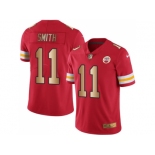 Nike Kansas City Chiefs #11 Alex Smith Red Men's Stitched NFL Limited Gold Rush Jersey