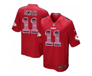 Nike Kansas City Chiefs #11 Alex Smith Red Team Color Men's Stitched NFL Limited Strobe Jersey