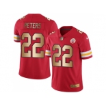 Nike Kansas City Chiefs #22 Marcus Peters Red Men's Stitched NFL Limited Gold Rush Jersey